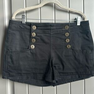 Express black denim sailor shorts